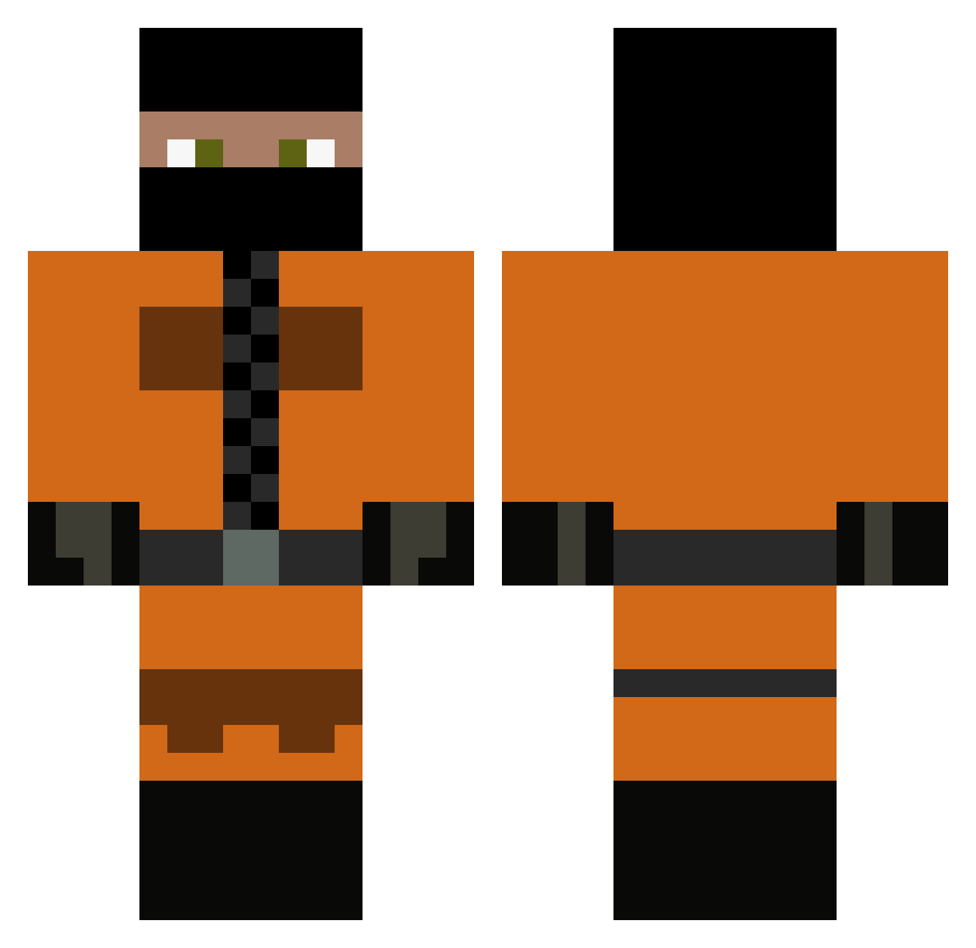 machartifils Minecraft skin, front and back view