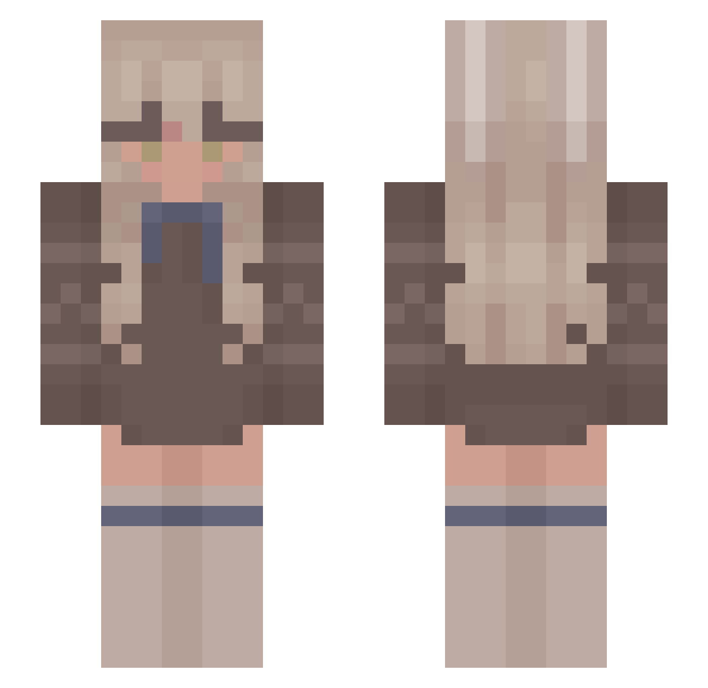 edakilic Minecraft skin, front and back view