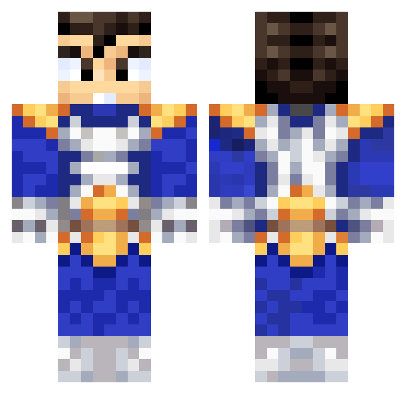 joanponts Minecraft skin, front and back view