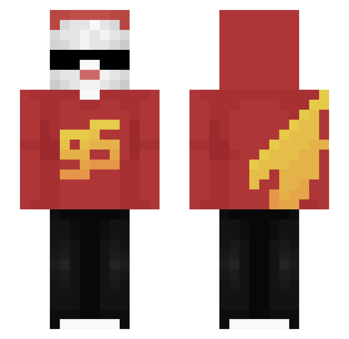 Czeczek Minecraft skin, front and back view