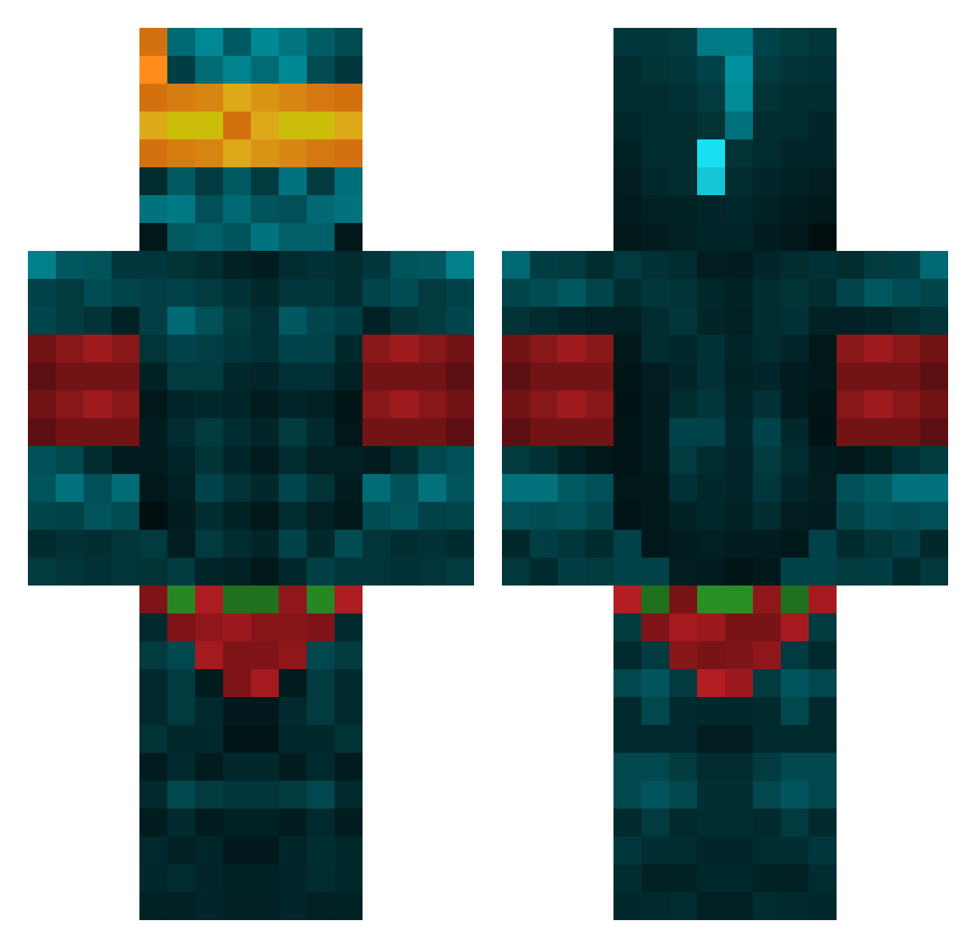 kinimod_228xd Minecraft skin, front and back view