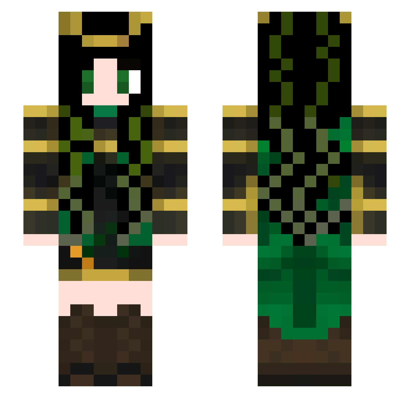 TheMrXStream Minecraft skin, front and back view