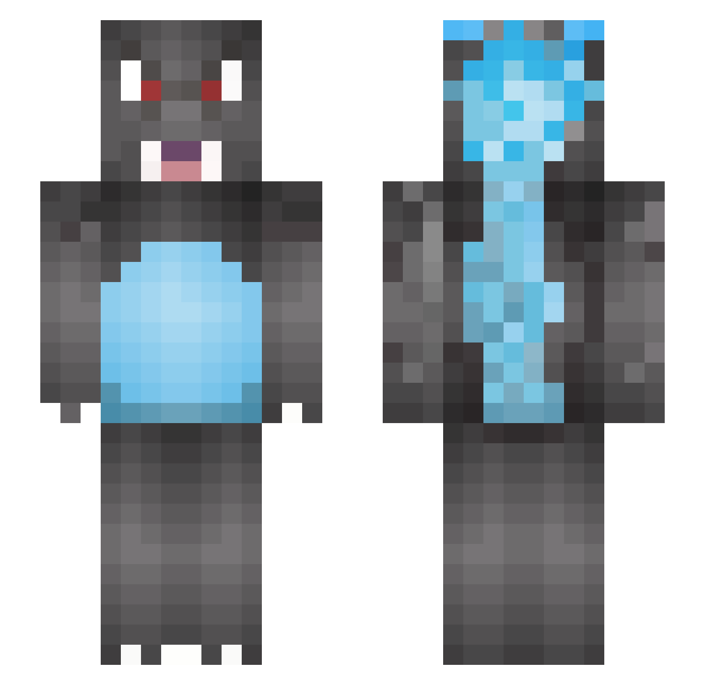 mcgilly_TTV Minecraft skin, front and back view
