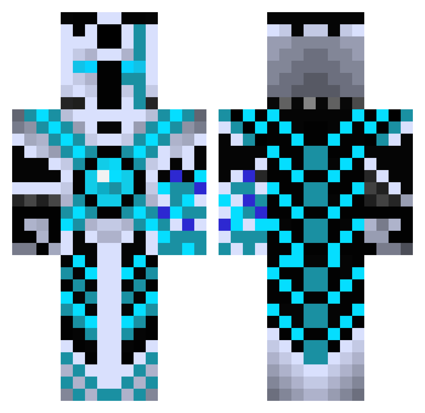 CENGAVERXD Minecraft skin, front and back view