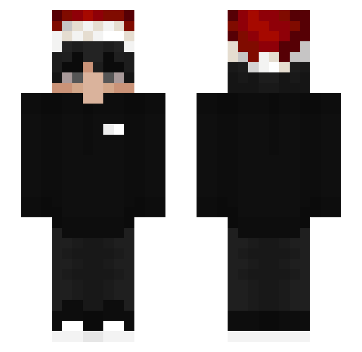 UnusedNed Minecraft skin, front and back view