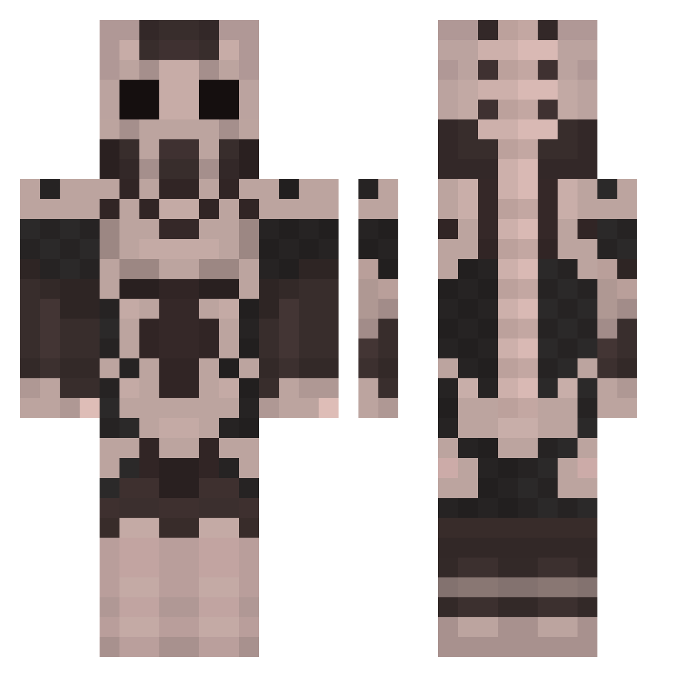 Team_Sowki Minecraft skin, front and back view