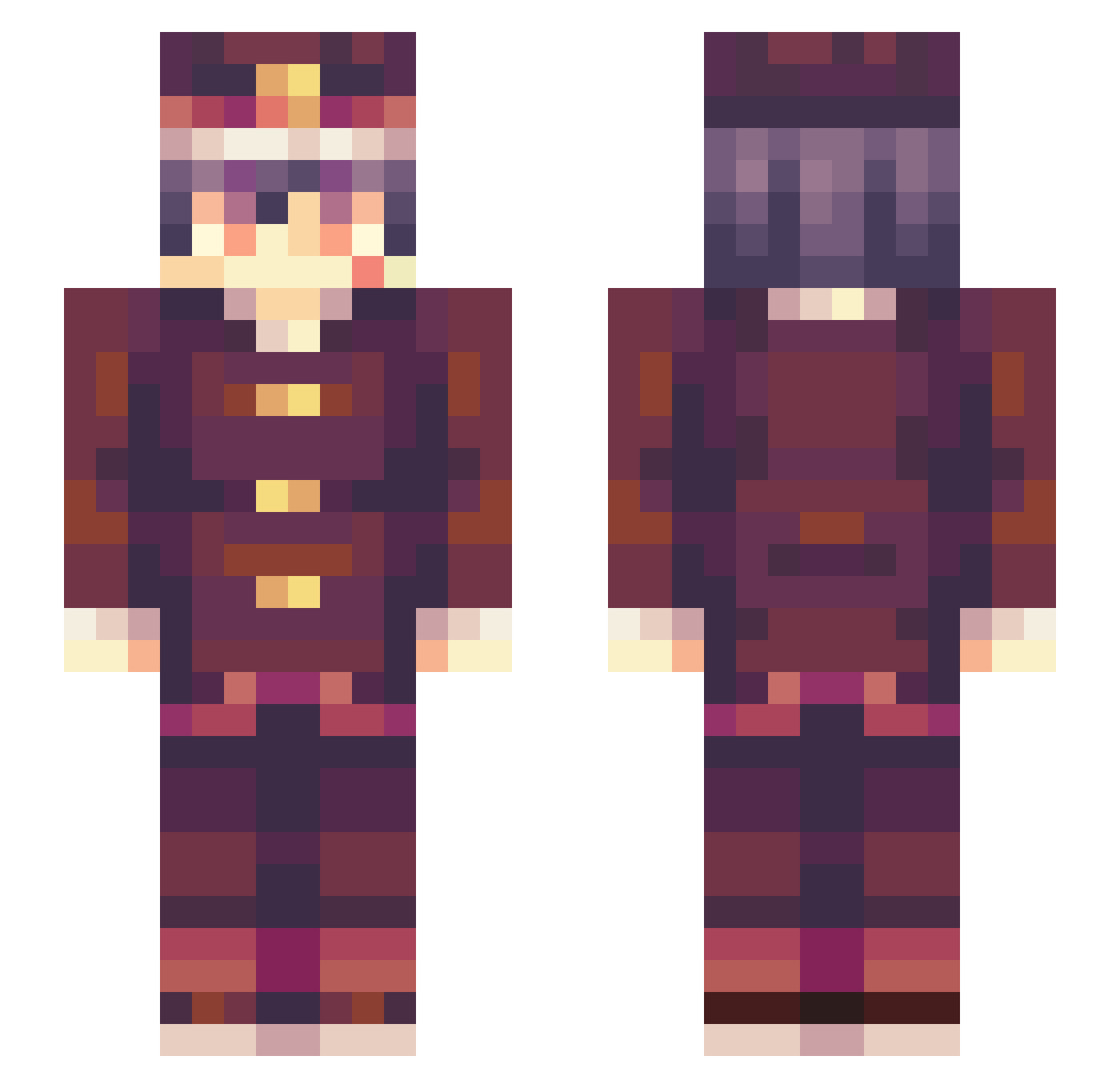 Rakso_pl3 Minecraft skin, front and back view
