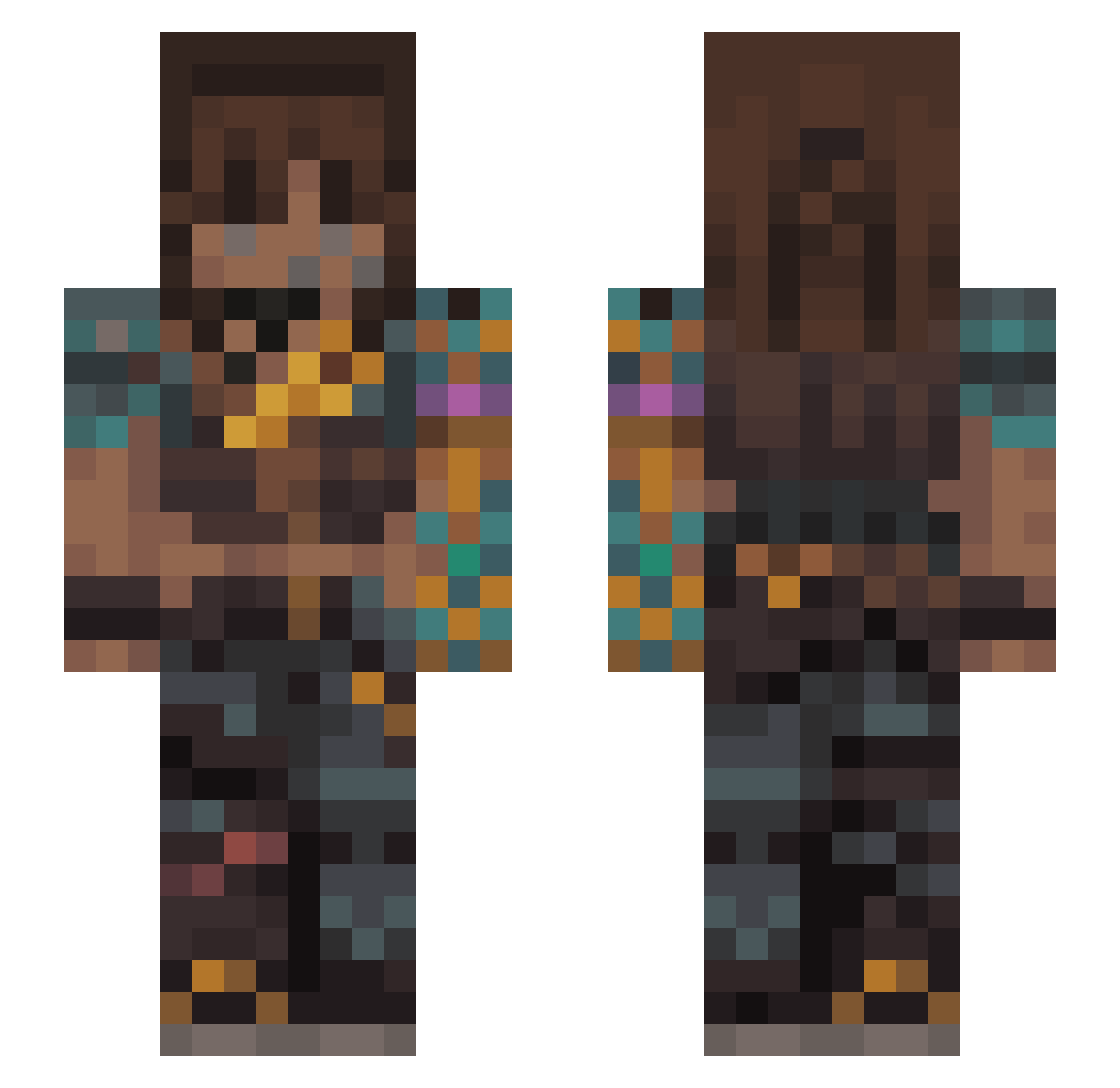 Eteriabricot Minecraft skin, front and back view