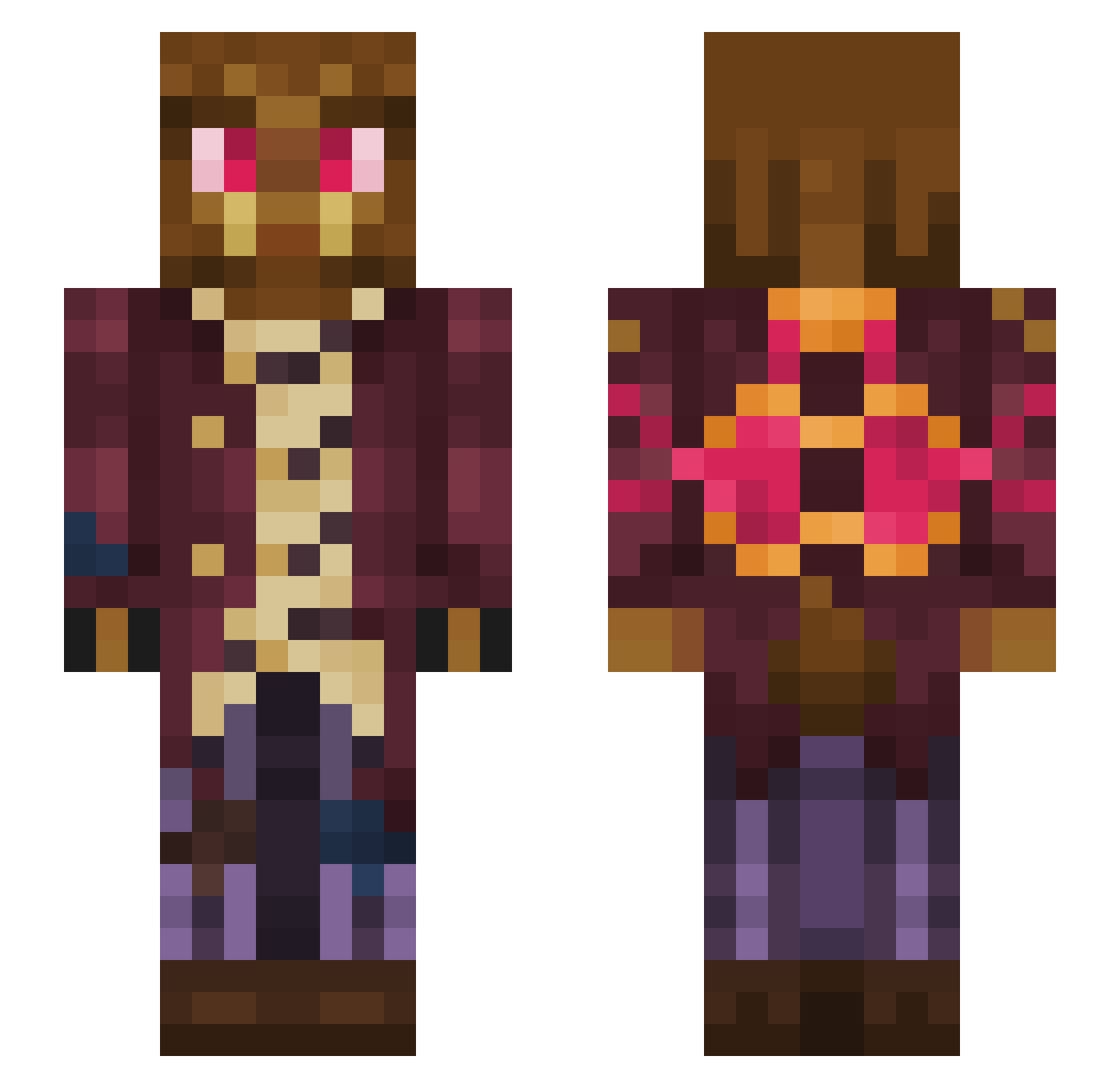 Super_Blaze Minecraft skin, front and back view