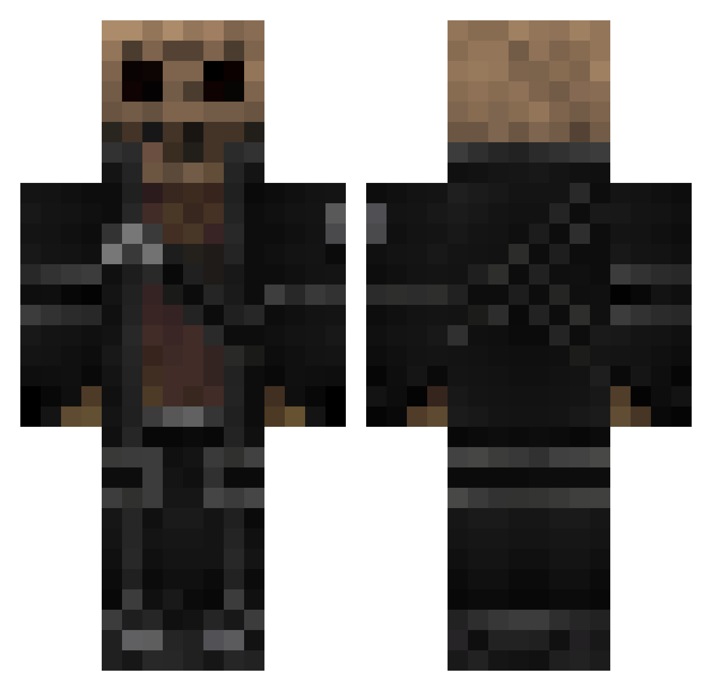 ShaiDo_TTF Minecraft skin, front and back view