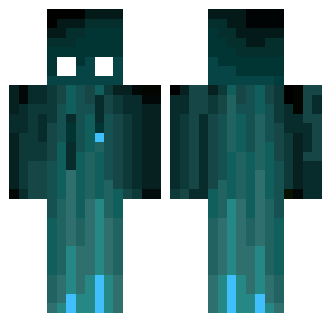 NapewnoCzlowiek Minecraft skin, front and back view