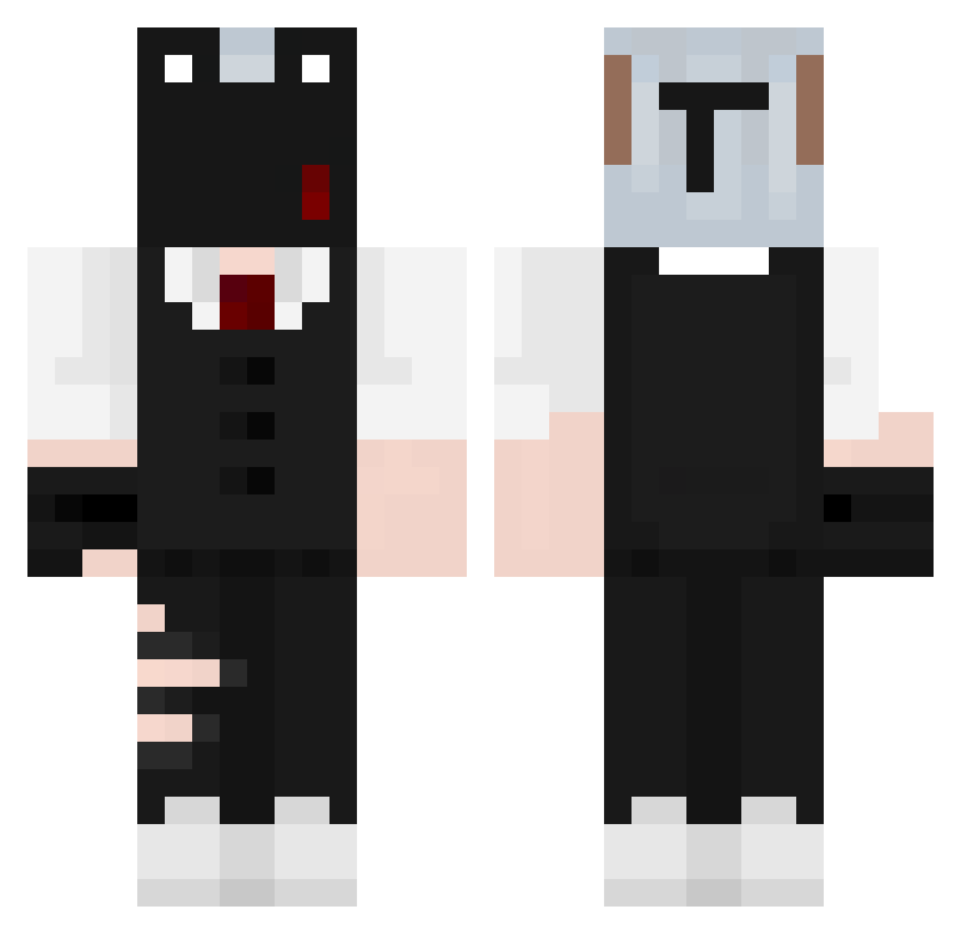 NlXEN Minecraft skin, front and back view