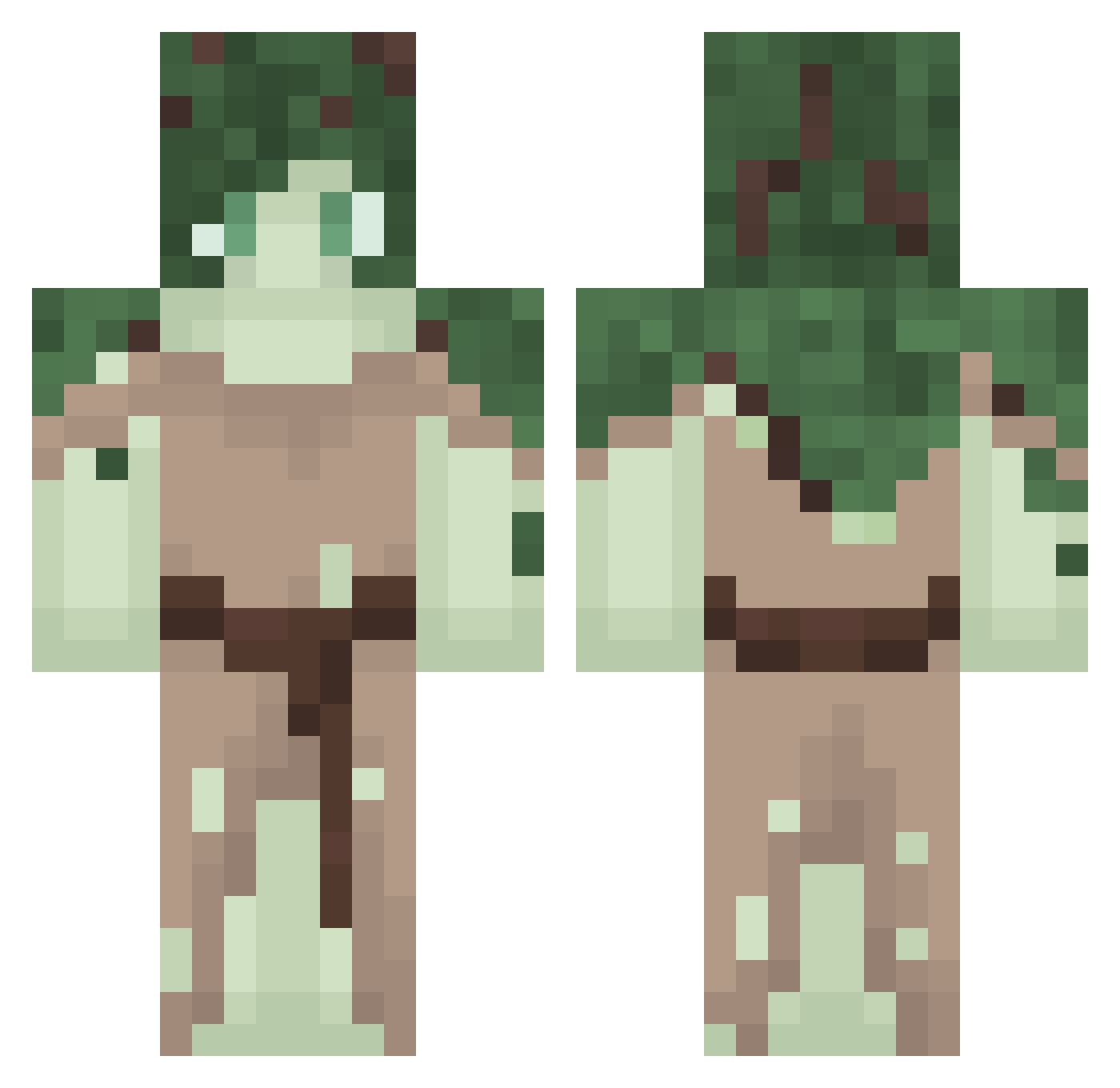 SmartlyIgnorant Minecraft skin, front and back view
