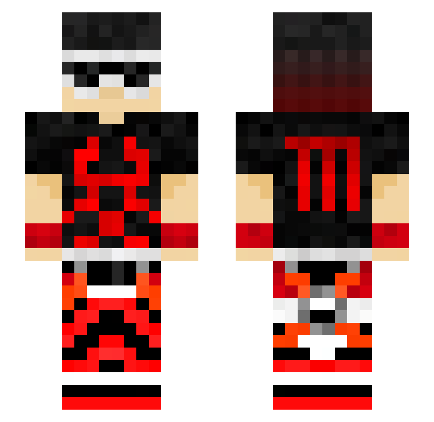KiyoGHG Minecraft skin, front and back view