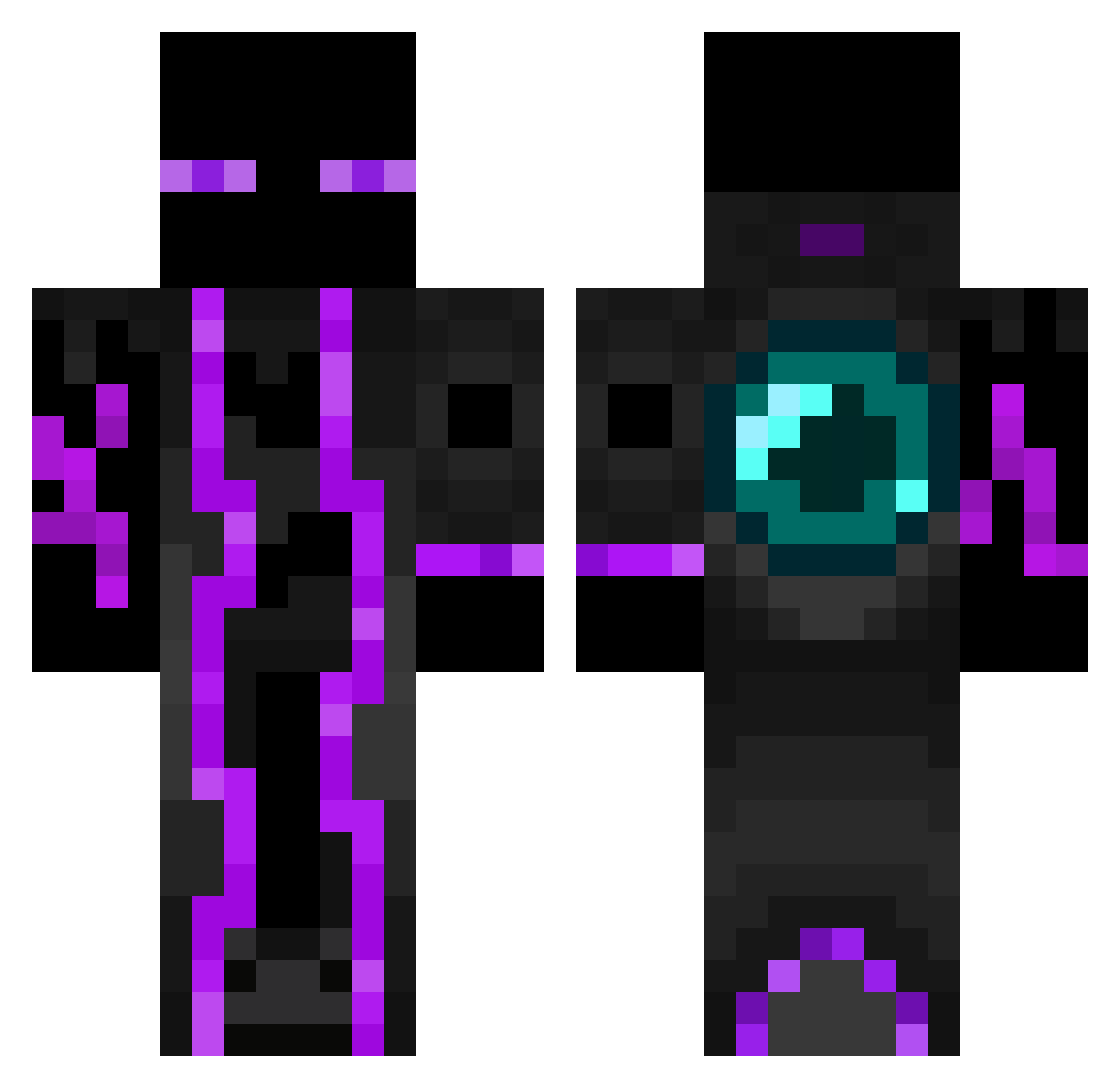 Ndg22 Minecraft skin, front and back view