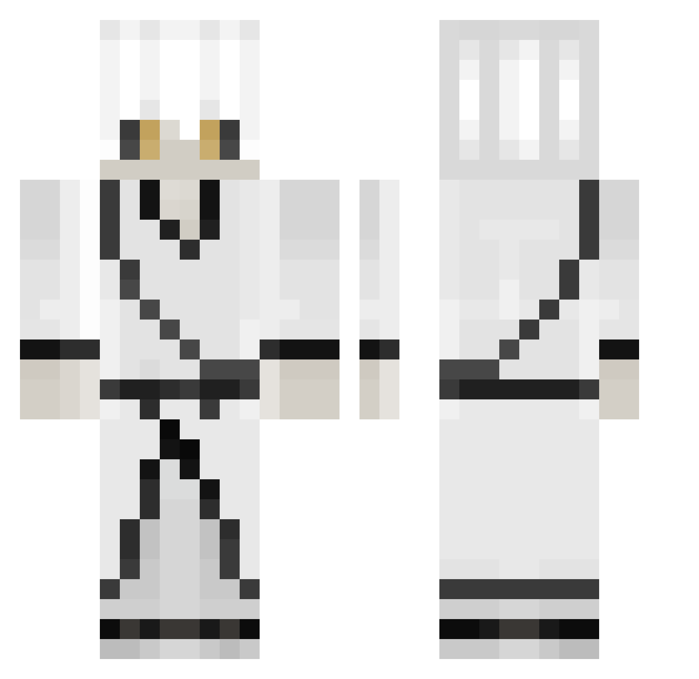 cyborg_____ Minecraft skin, front and back view