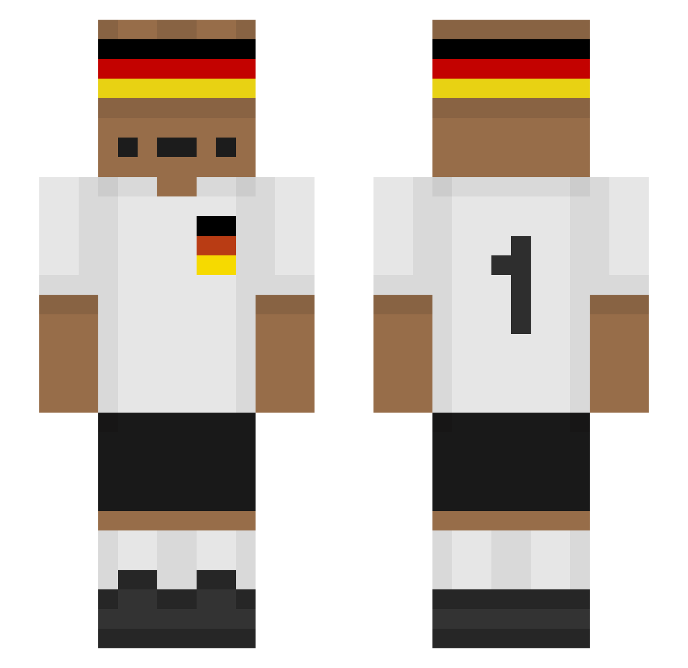 Tautos Minecraft skin, front and back view