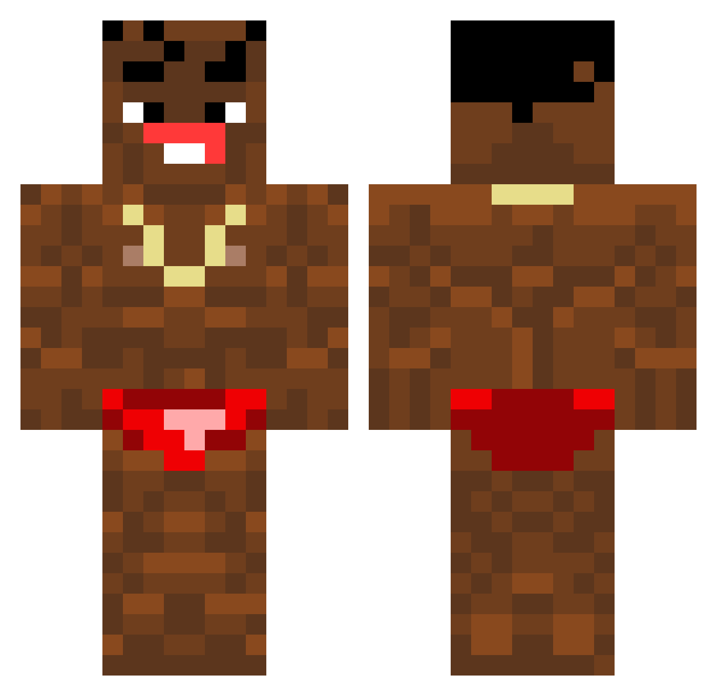 RivaX7 Minecraft skin, front and back view