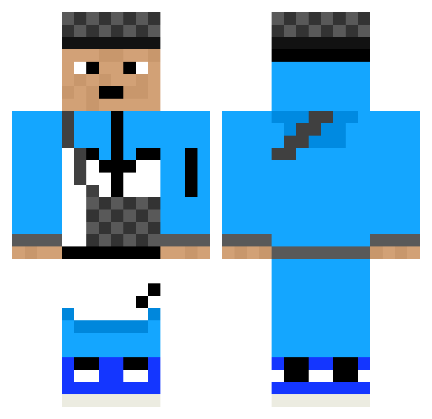KuR4Y Minecraft skin, front and back view
