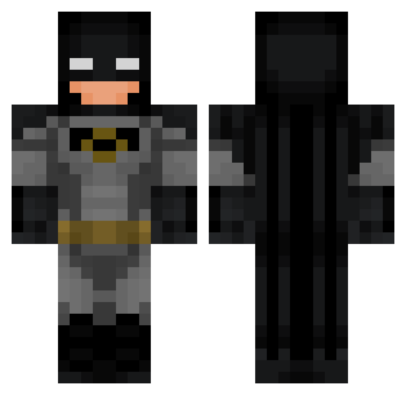 uvOOOOO Minecraft skin, front and back view