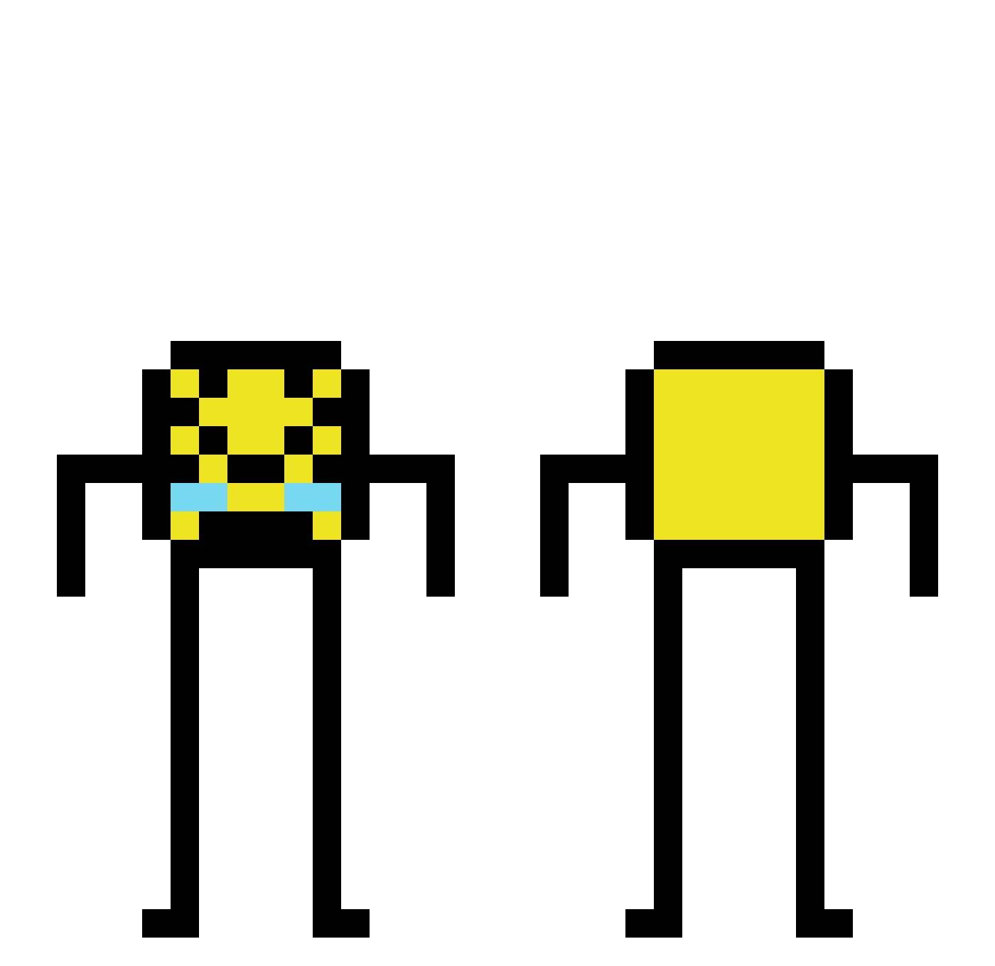 1Exempler Minecraft skin, front and back view