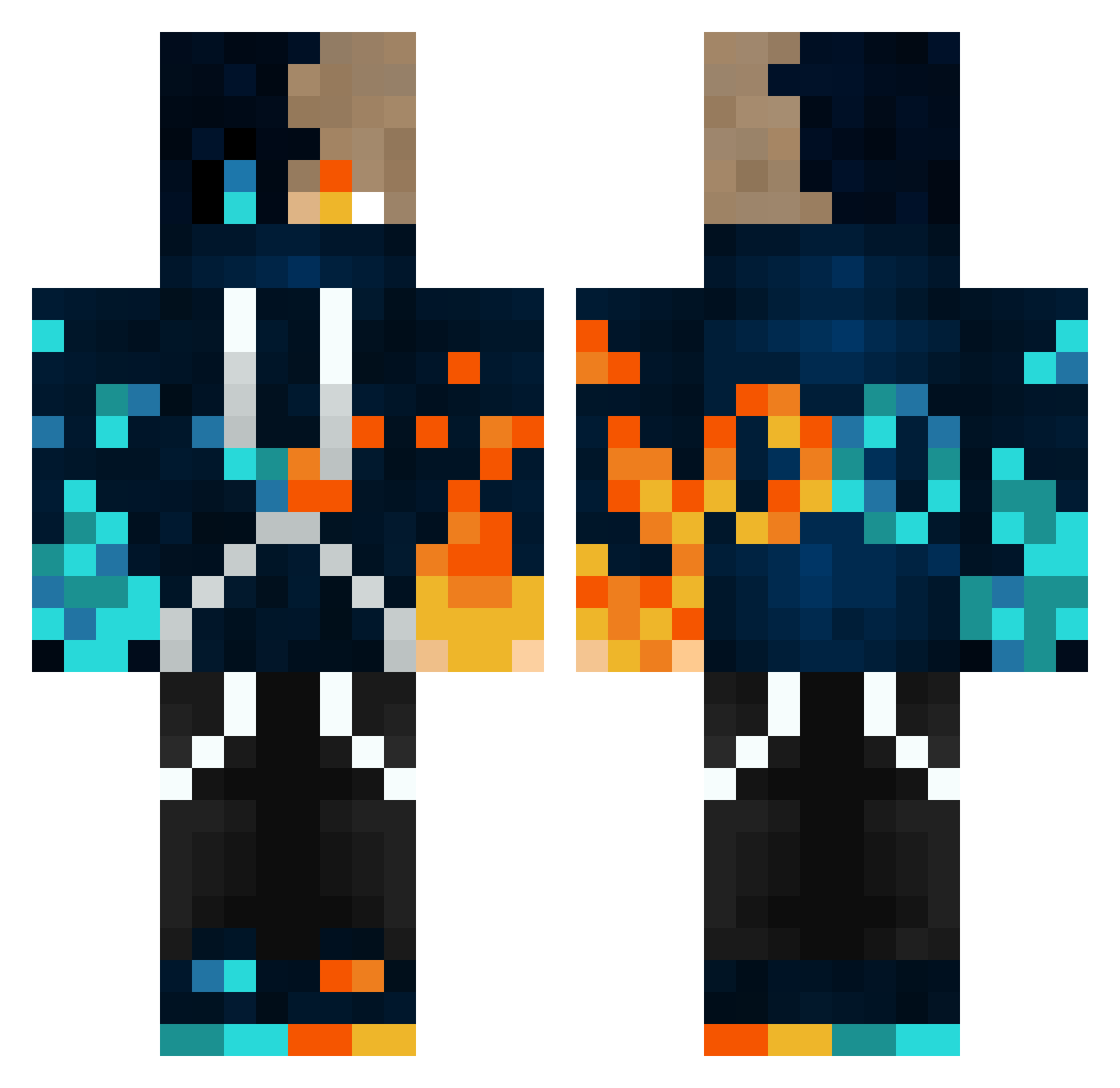 Roggdy Minecraft skin, front and back view