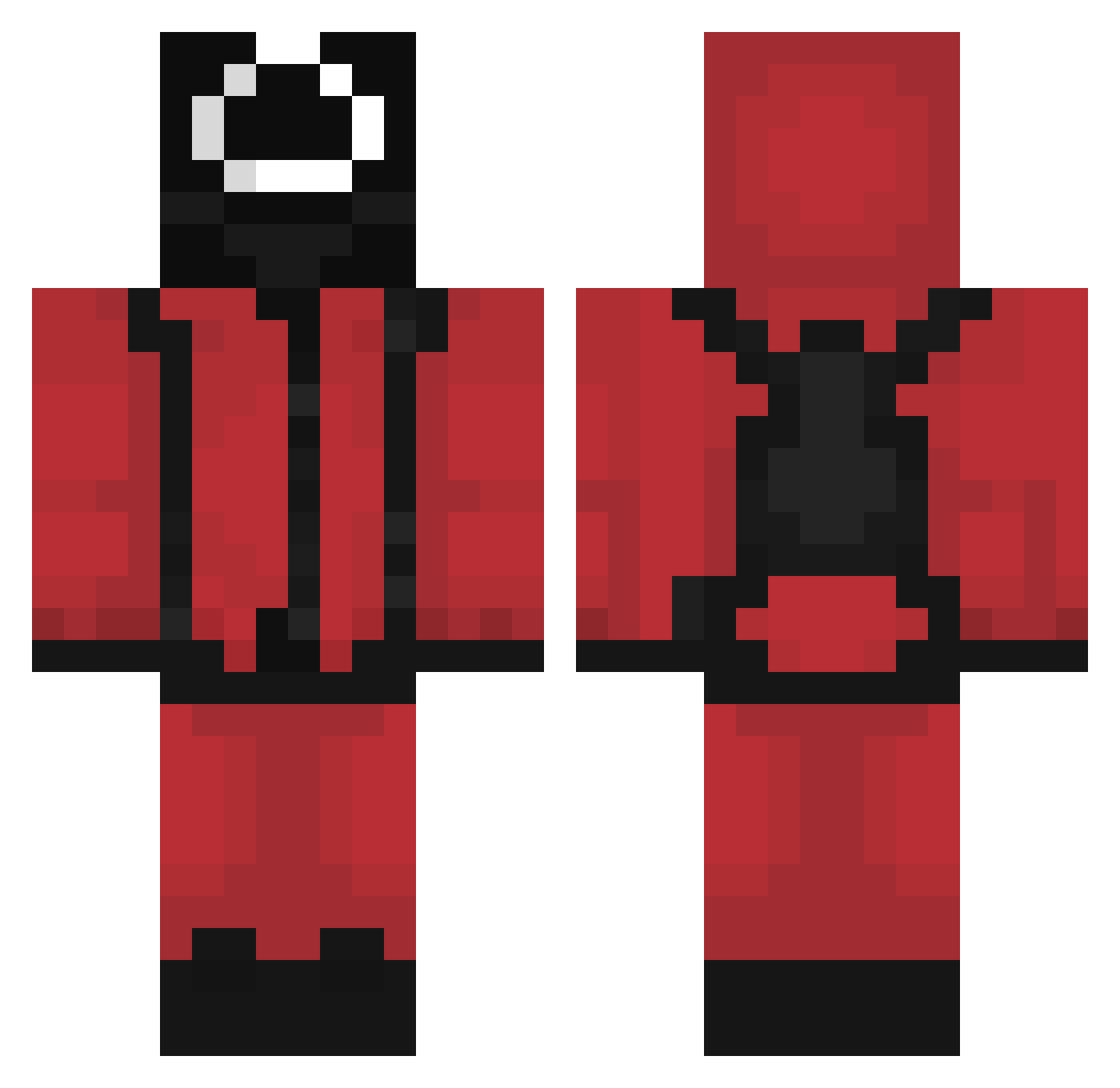 KittyIsACat Minecraft skin, front and back view