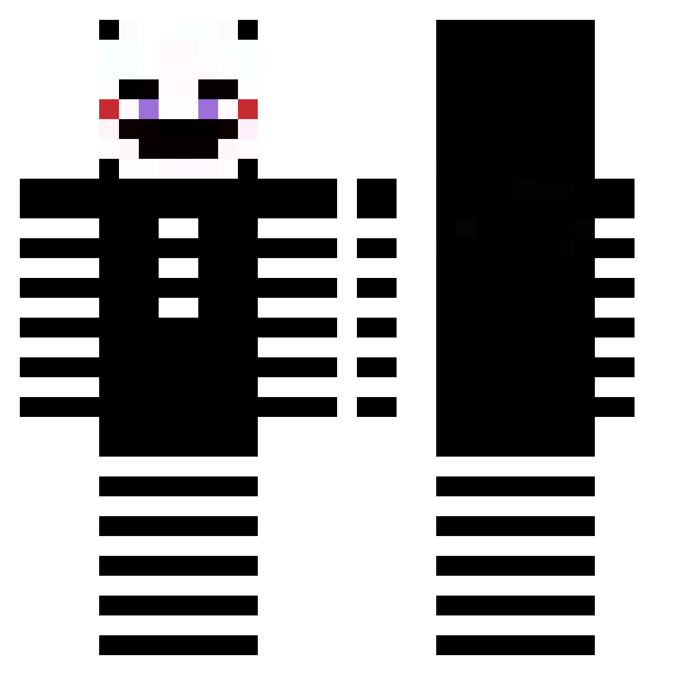 Kali_lyn Minecraft skin, front and back view