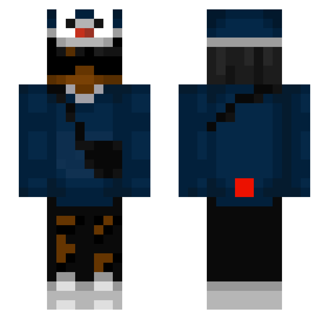 EmaBorio Minecraft skin, front and back view