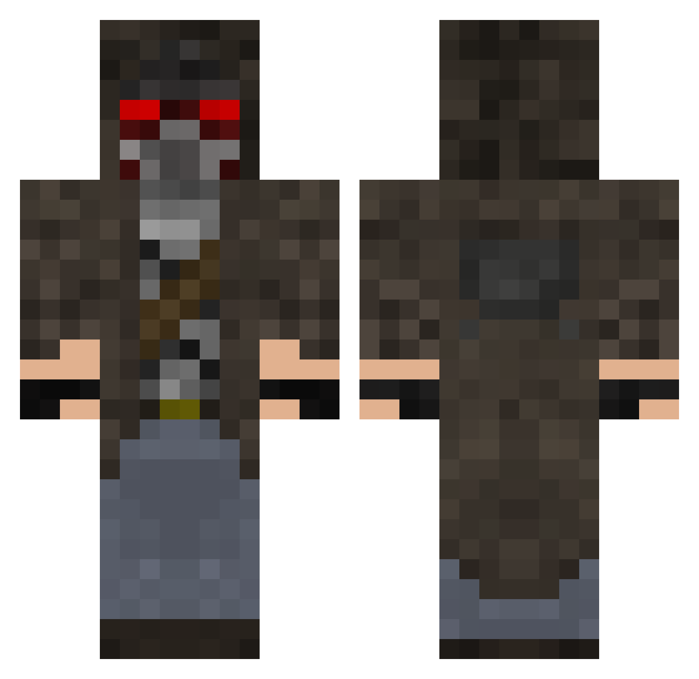 lavocram Minecraft skin, front and back view
