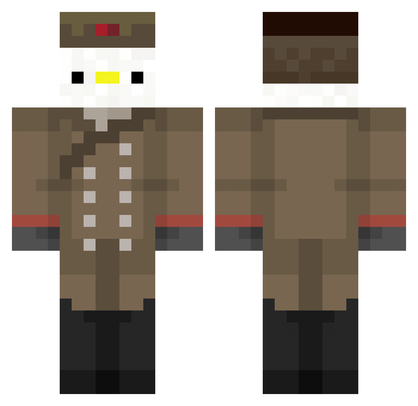 beeeeeeeeest Minecraft skin, front and back view
