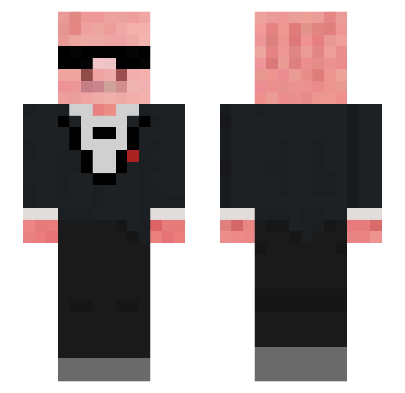 Tilldat Minecraft skin, front and back view