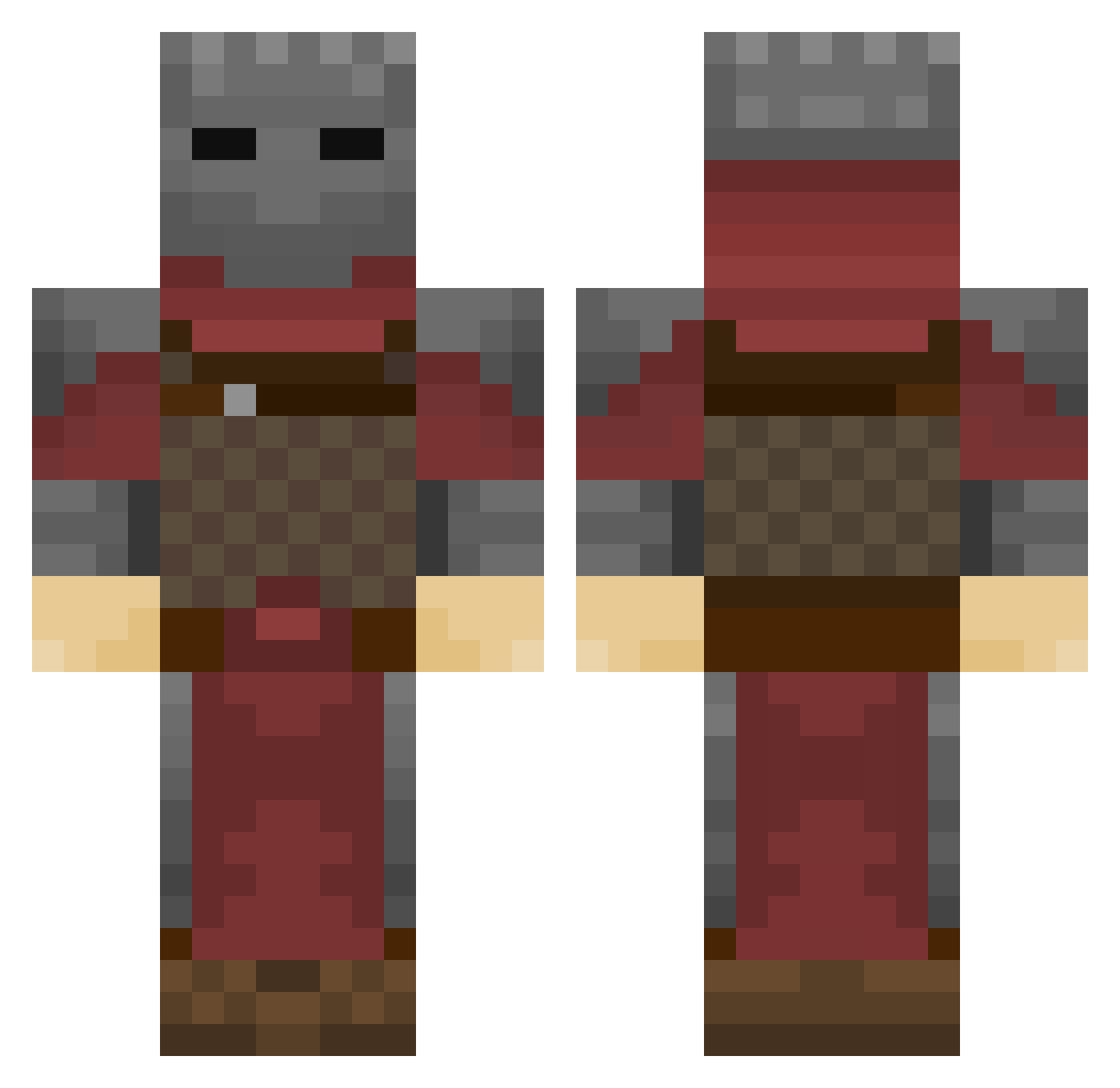 Marnkie Minecraft skin, front and back view
