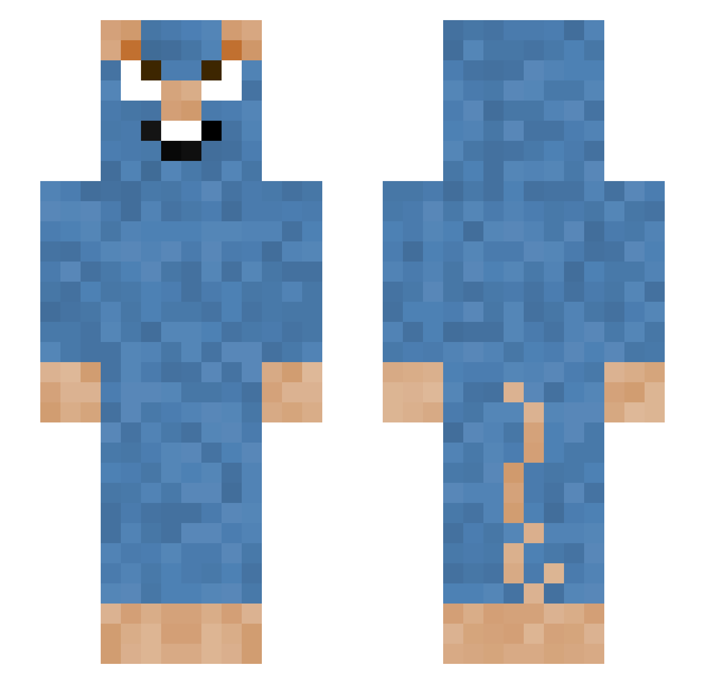 kikirendezvous Minecraft skin, front and back view
