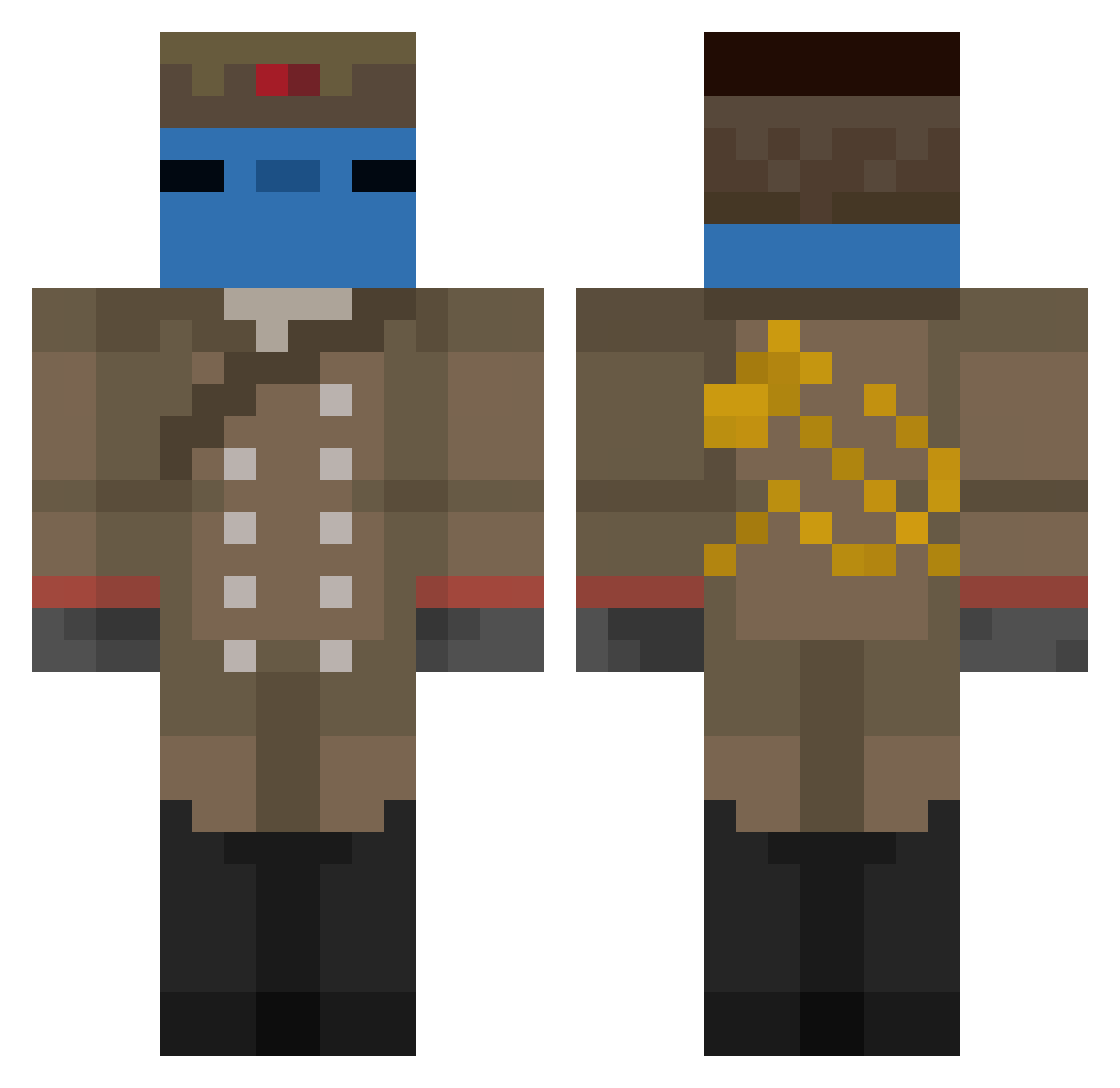 THE_astemir272 Minecraft skin, front and back view