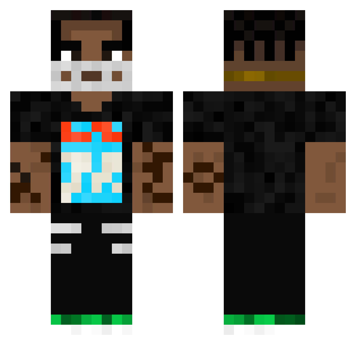 g5g5 Minecraft skin, front and back view
