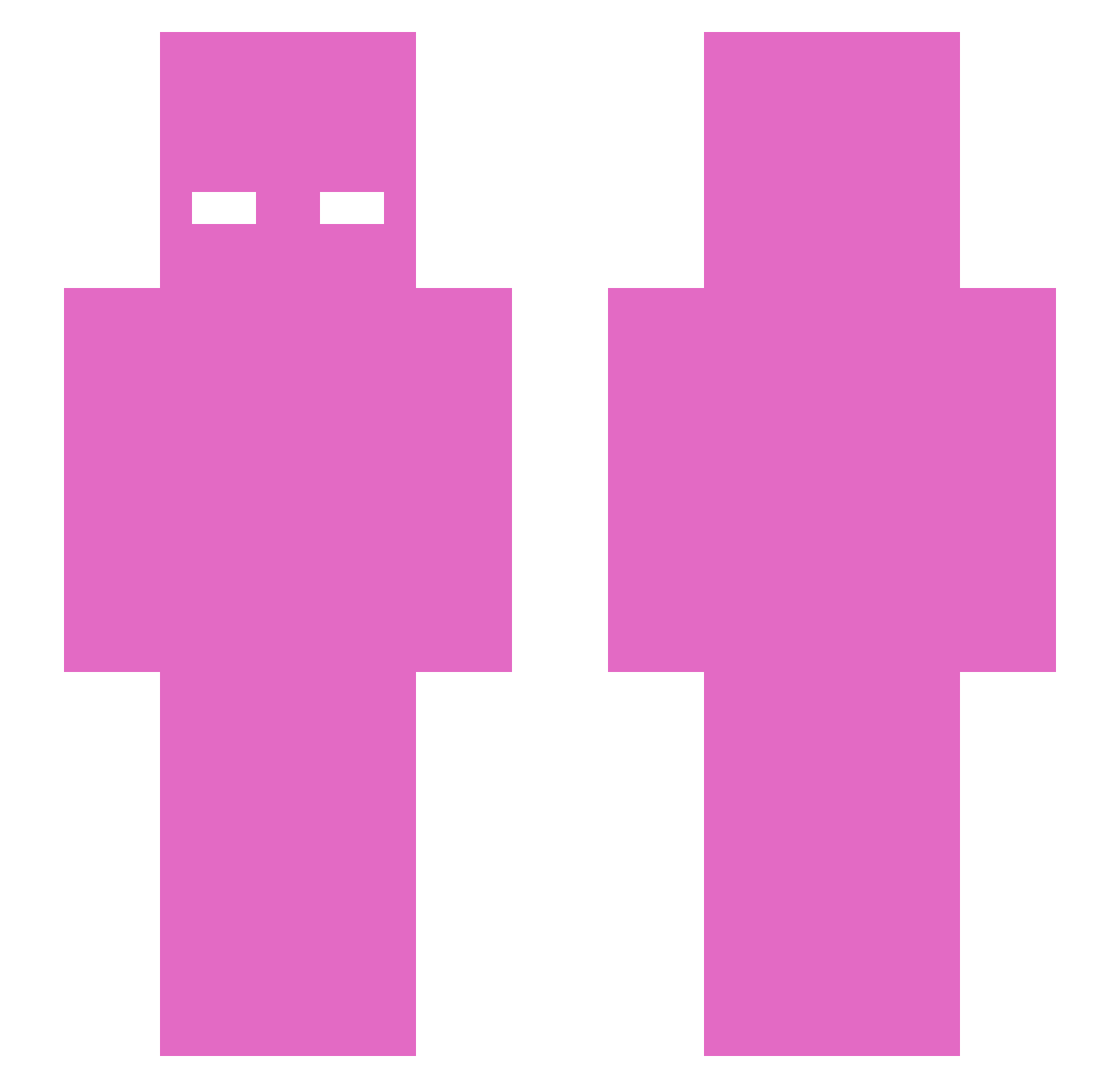 MetalTick Minecraft skin, front and back view
