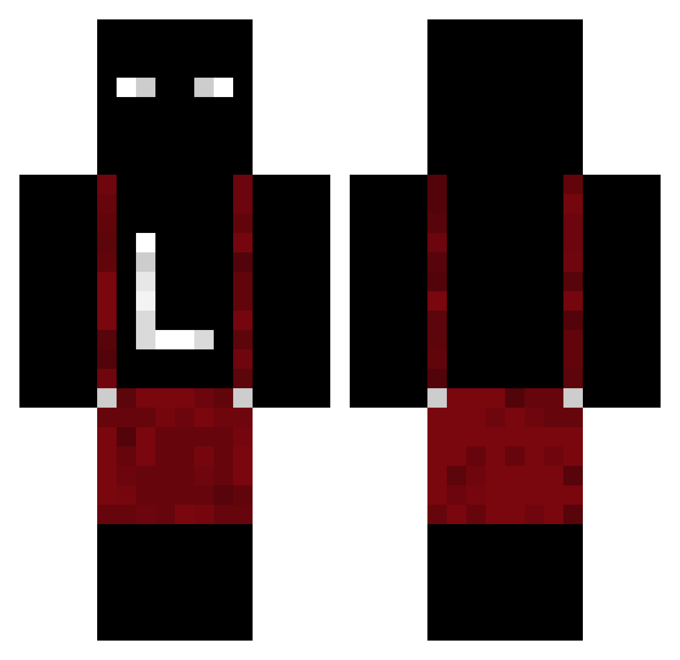 xRager_ Minecraft skin, front and back view