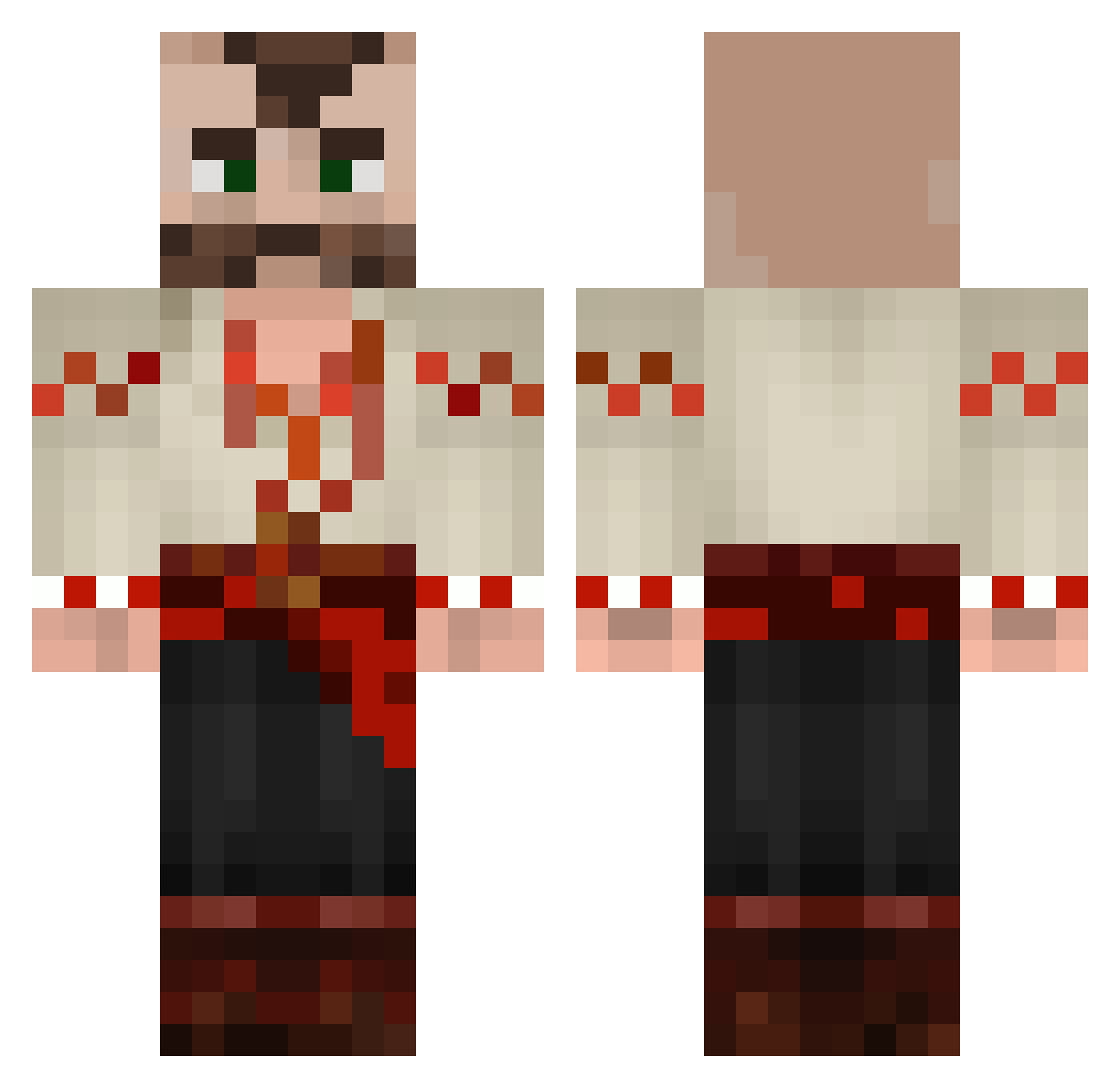 mmaksymko Minecraft skin, front and back view