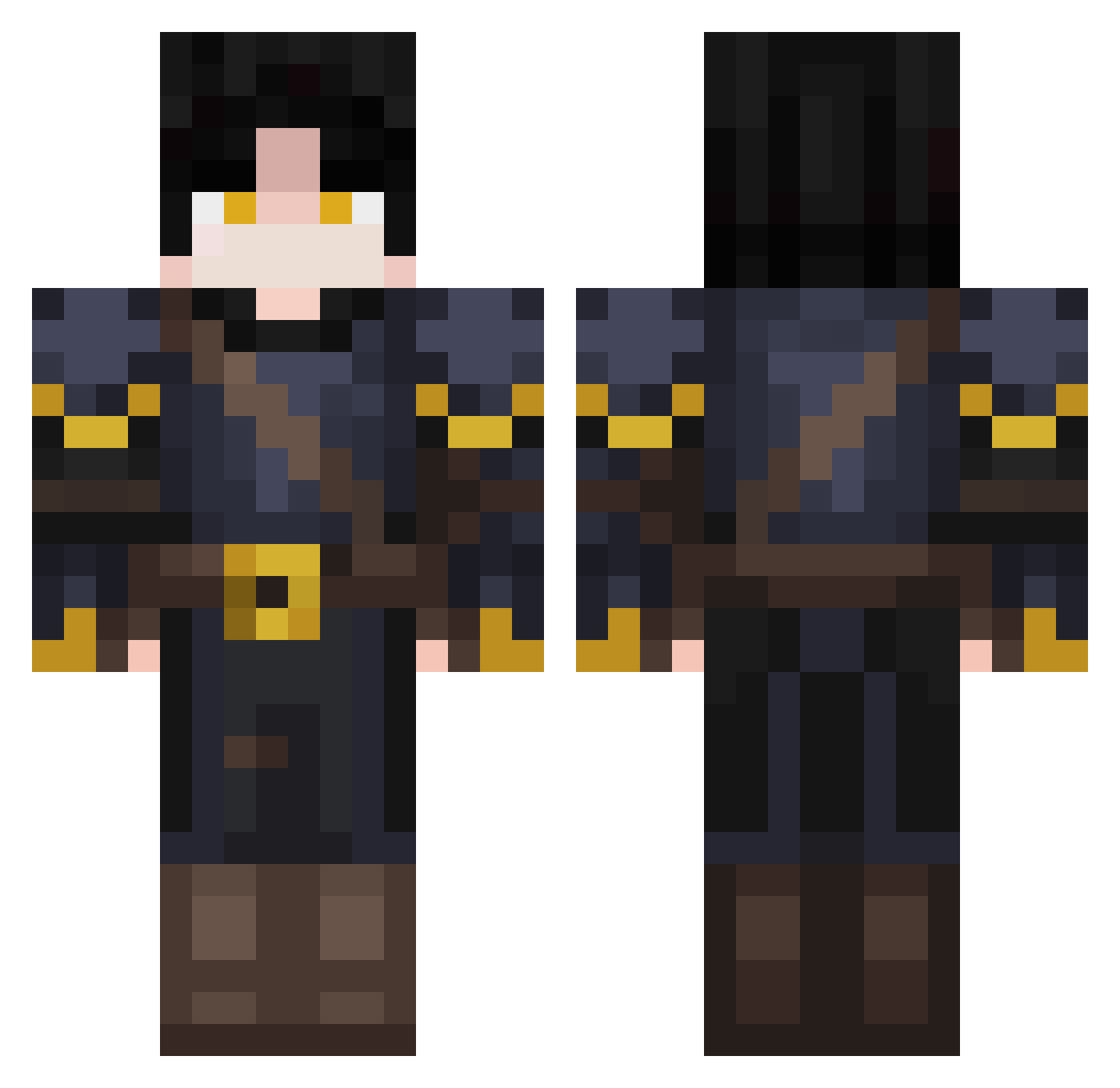 Marsak37 Minecraft skin, front and back view