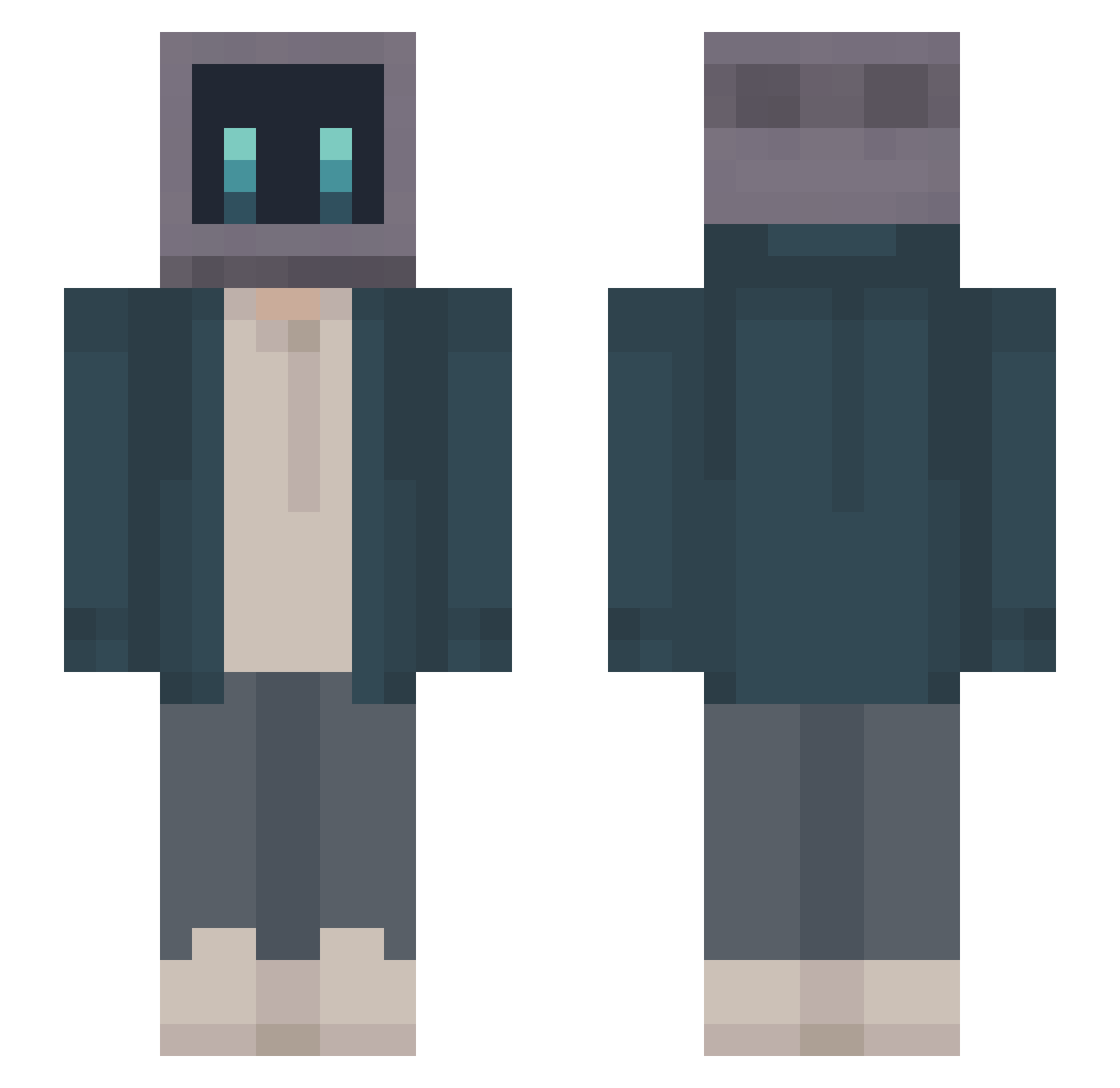Rayn3_ Minecraft skin, front and back view