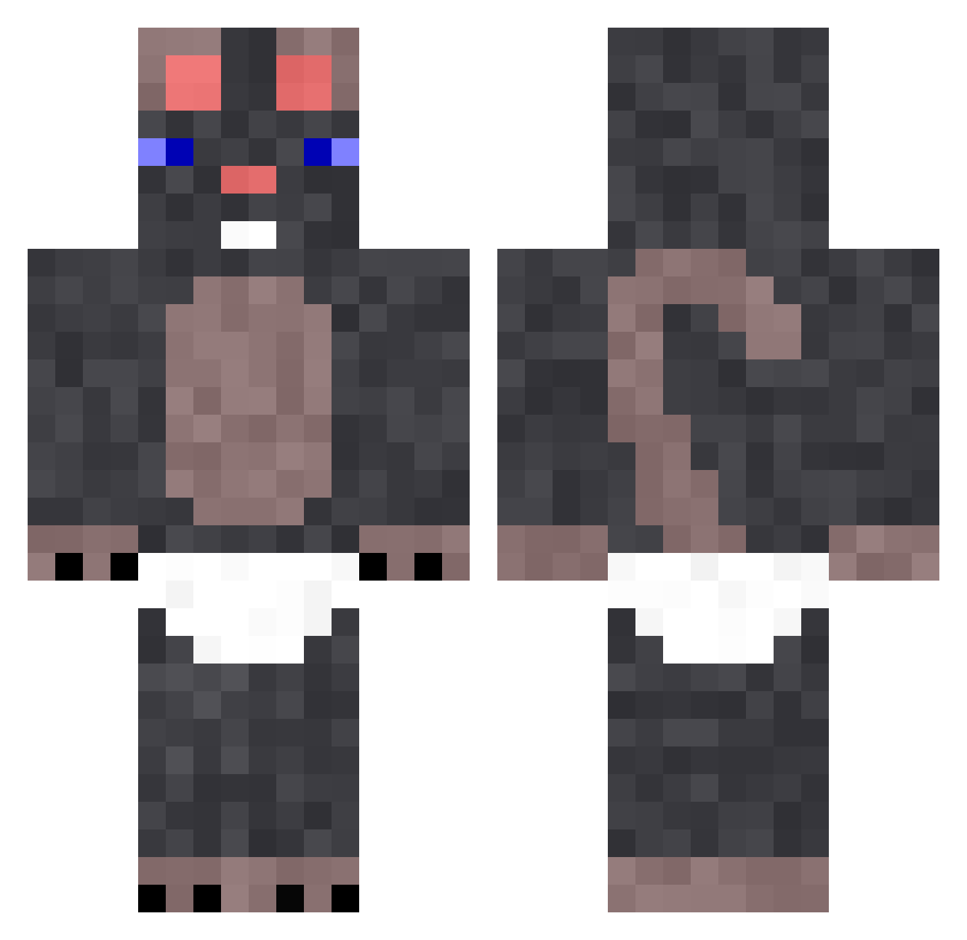 MisterbugbugRE Minecraft skin, front and back view