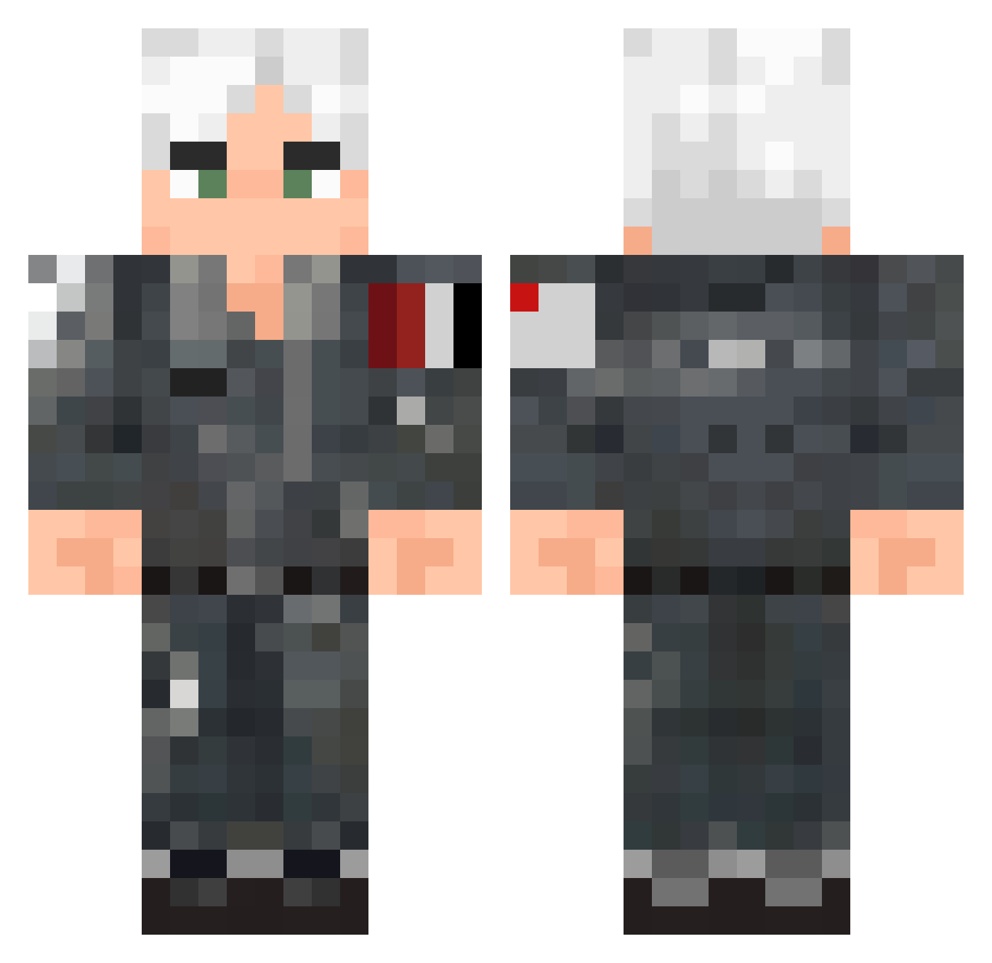NROING666 Minecraft skin, front and back view