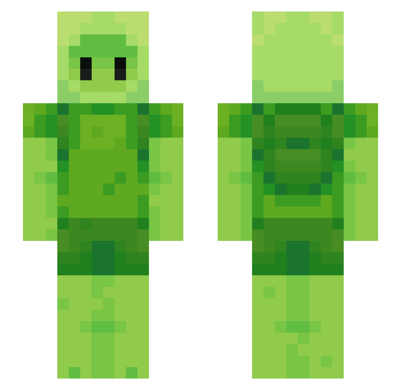 Nino25 Minecraft skin, front and back view