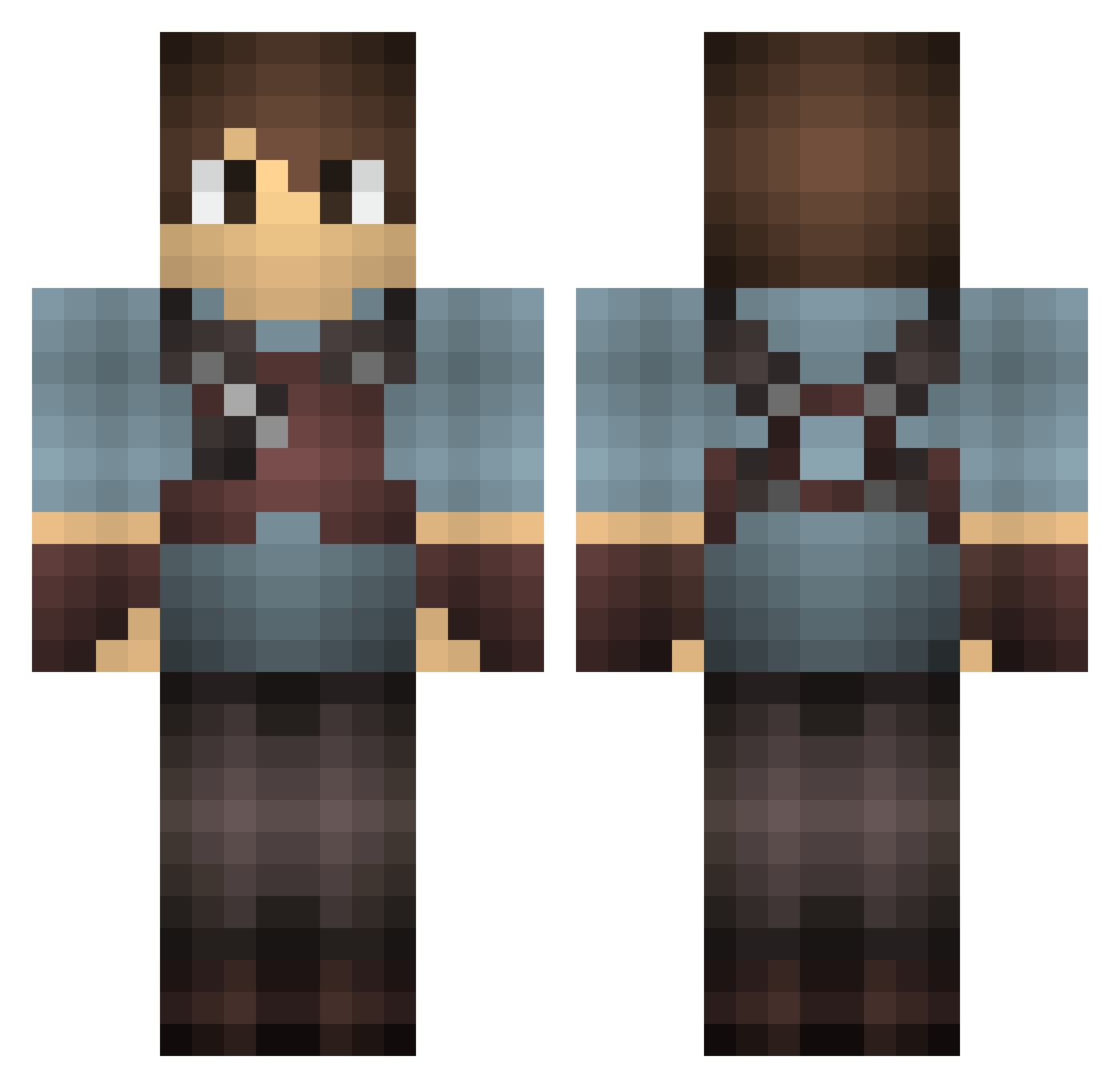 AbilityOf1909 Minecraft skin, front and back view