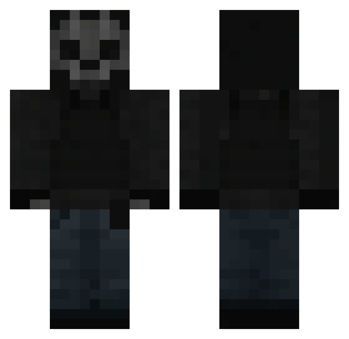 floppa22 Minecraft skin, front and back view