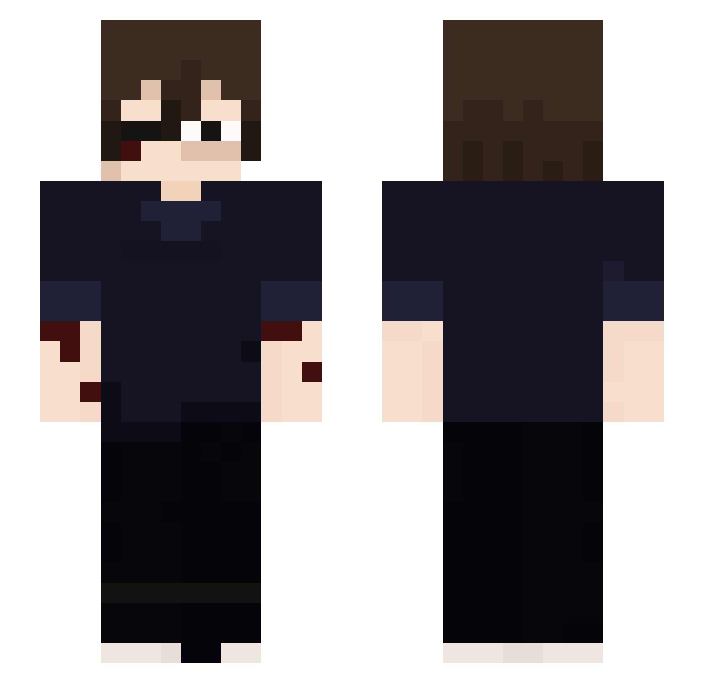 Edoraz Minecraft skin, front and back view