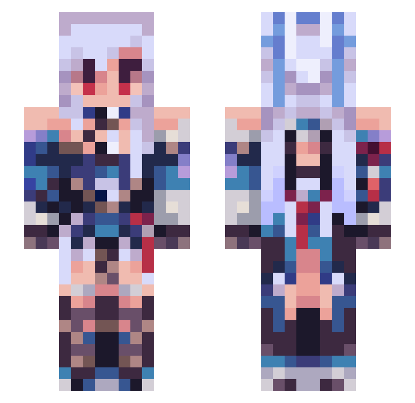 liyijie778 Minecraft skin, front and back view