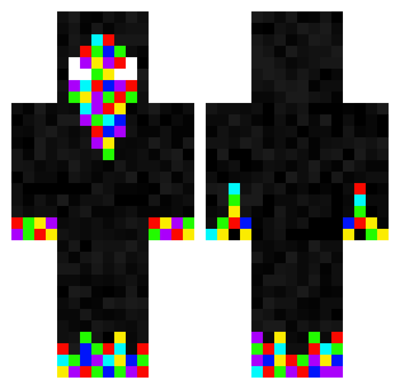 The_Wither_1234 Minecraft skin, front and back view