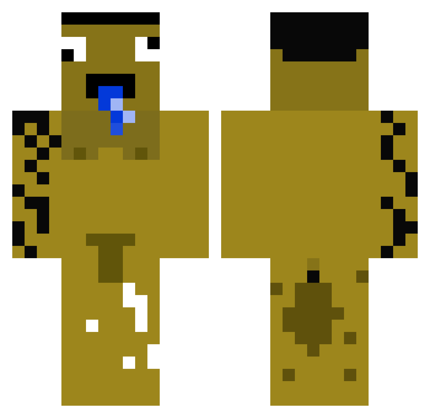 gbhustle Minecraft skin, front and back view